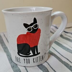 Are You Kitten? Cat Graphic Ceramic Mug